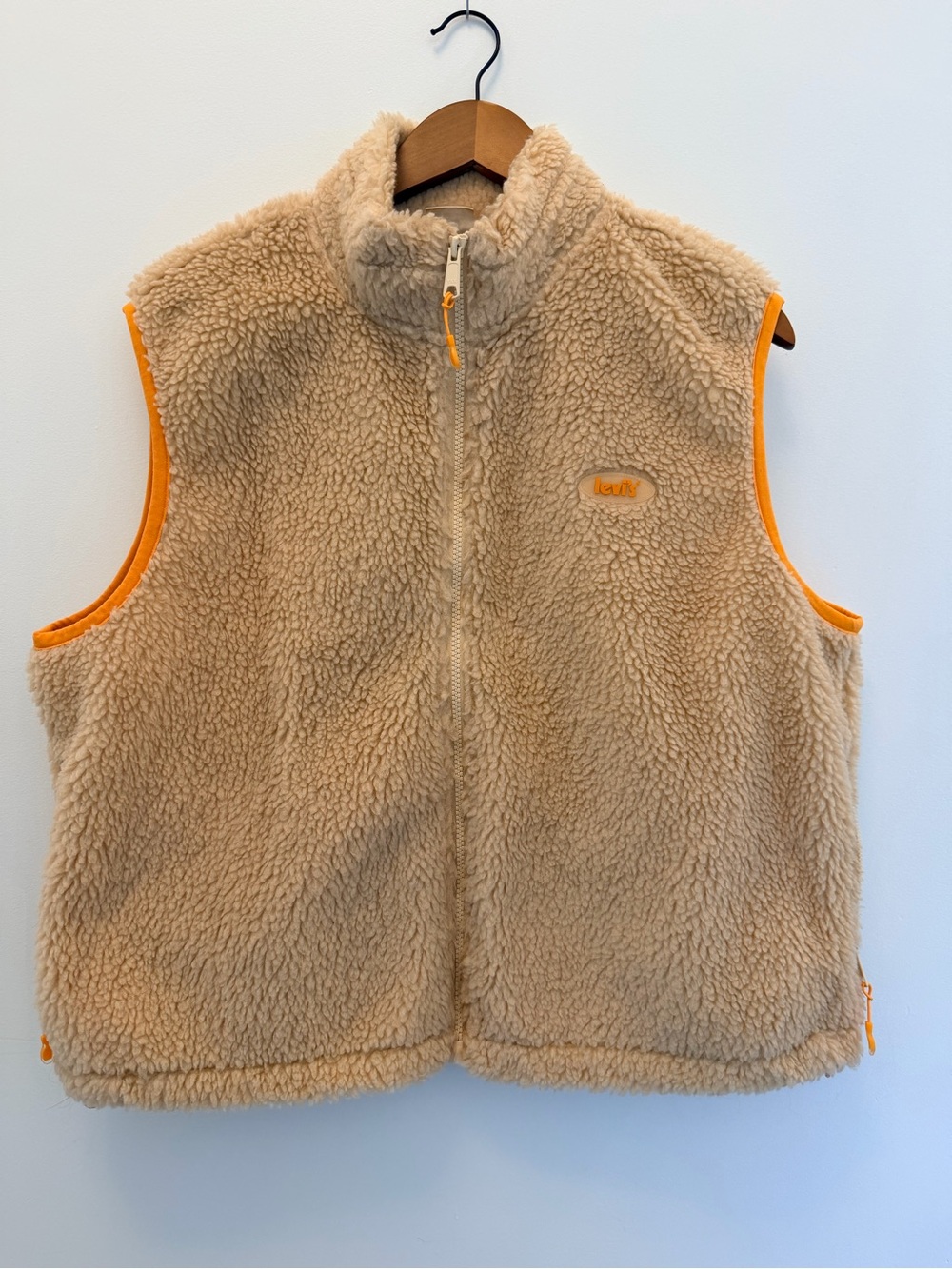Levi's Sherpa Vest with Orange Trim